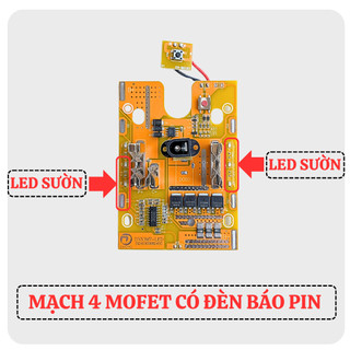 Mạch led sườn 5s90a chân m21 cho vỏ pin 18650 loại vỏ led sườn chân pin phổ thông