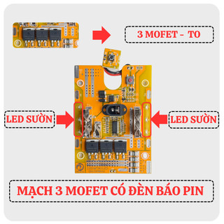 Mạch led sườn 5s90a chân m21 cho vỏ pin 18650 loại vỏ led sườn chân pin phổ thông