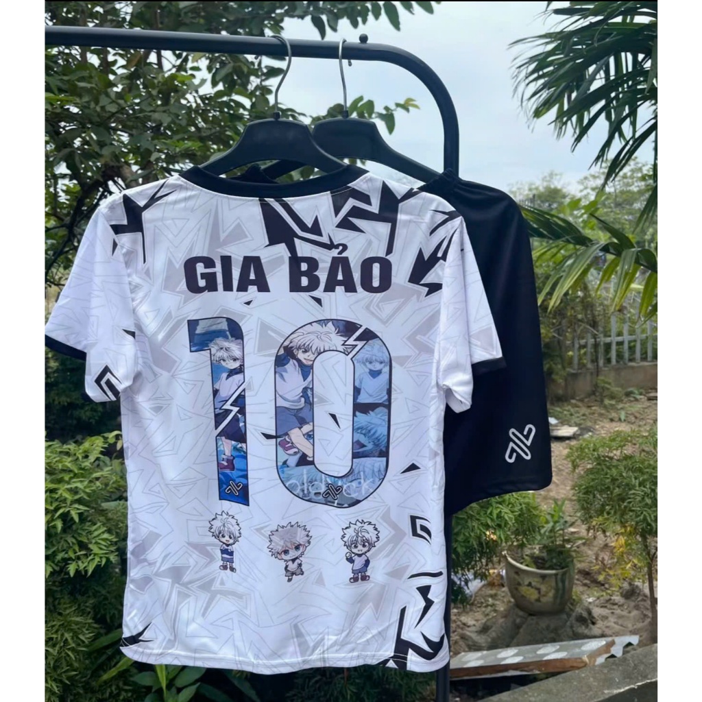 [CÓ IN TÊN + SỐ] Quần Áo Bóng Đá Trẻ Em "AMAC Kẻ Đen" Lồng Hình KILLUA - Chất Liệu Vải Thun Cotton Cho Bé Từ 18Kg - 80kg