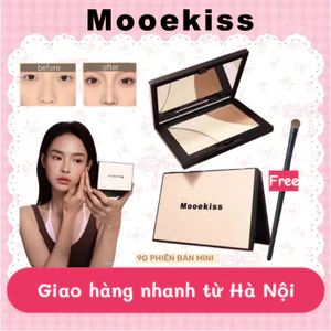 Mooekiss Bảng Khối Phấn Bắt Sáng Bảng Trang điểm Tự Nhiên Lâu Trôi Chống Nước mini *9g