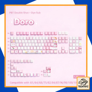 [ Xuyên Led ] Doro Keycap - PBT Double Shot + DyeSub - Cherry Profile - Keycaps Xuyên Led