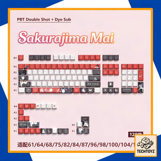 [ Xuyên Led ] Mai Sakurajima Keycap - PBT Double Shot + DyeSub - Cherry Profile - Keycaps Xuyên Led