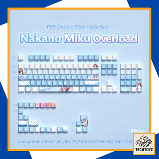 [ Xuyên Led ]  Nakano Keycap - PBT Double Shot + DyeSub - Cherry Profile - Keycaps Xuyên Led