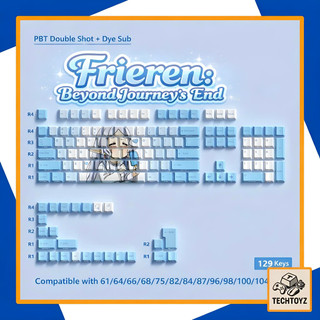 [ Xuyên Led ] Frieren Keycap - Pháp Sư Tiễn Táng - PBT Double Shot + DyeSub - Cherry Profile - Keycaps Xuyên Led