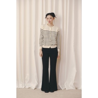 Quần thun OLV ống loe tôn dáng Black High Waist Flared Pants phù hợp mọi dịp