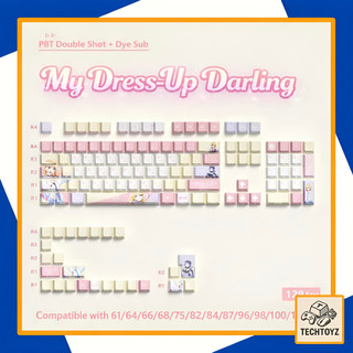 [ Xuyên Led ] My Dress-Up Darling Keycap - PBT Double Shot + DyeSub - Cherry Profile - Keycaps Xuyên Led