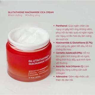 Kem Dưỡng Angel's Liquid Glutathione Plus Niacinamide Cica Cream Làm Trắng, Kiểm Soát Dầu 50ml