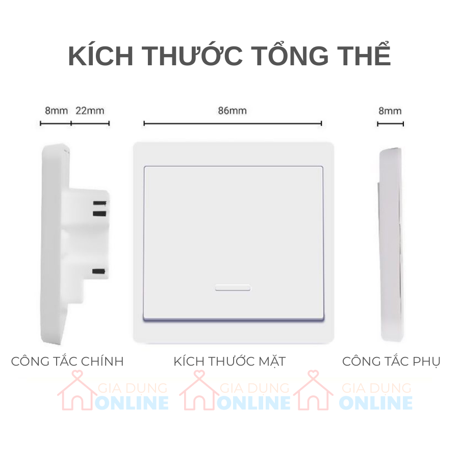 Bộ công tắc thông minh bật tắt đèn 220V từ xa không dây
