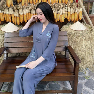Thun Bà Lai Chui Mới Nữ # Đồ Lam Đi Chùa