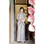 PPN31 Pháp phục tơ tằm in hoa tay rút nơ cực xinh