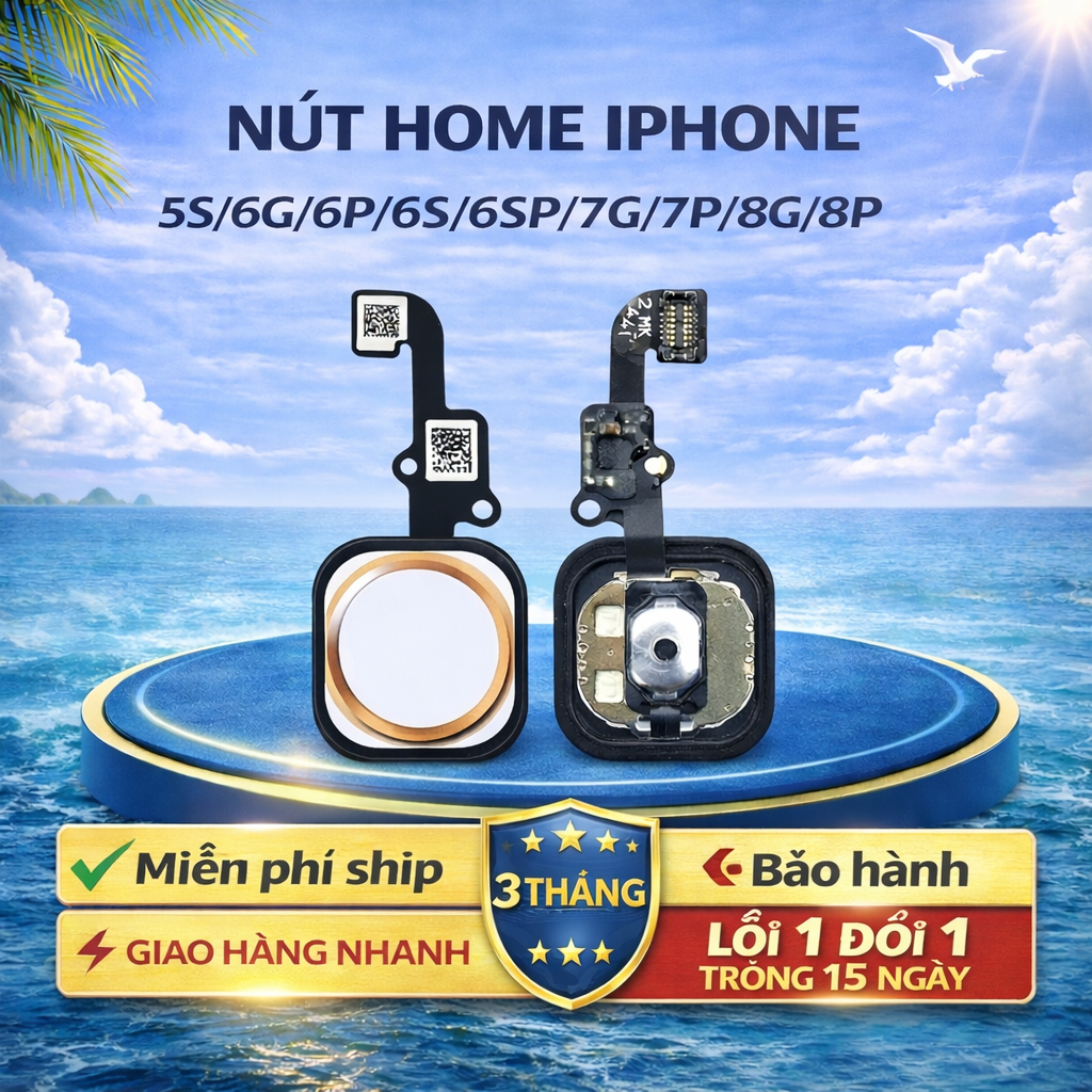 Phím Home Cho lP 5S/ 6/ 6P/6s/6sp/7/7p/8/8p Mới Plus Mới Lỗi 1 đổi 1 trong 15 ngày