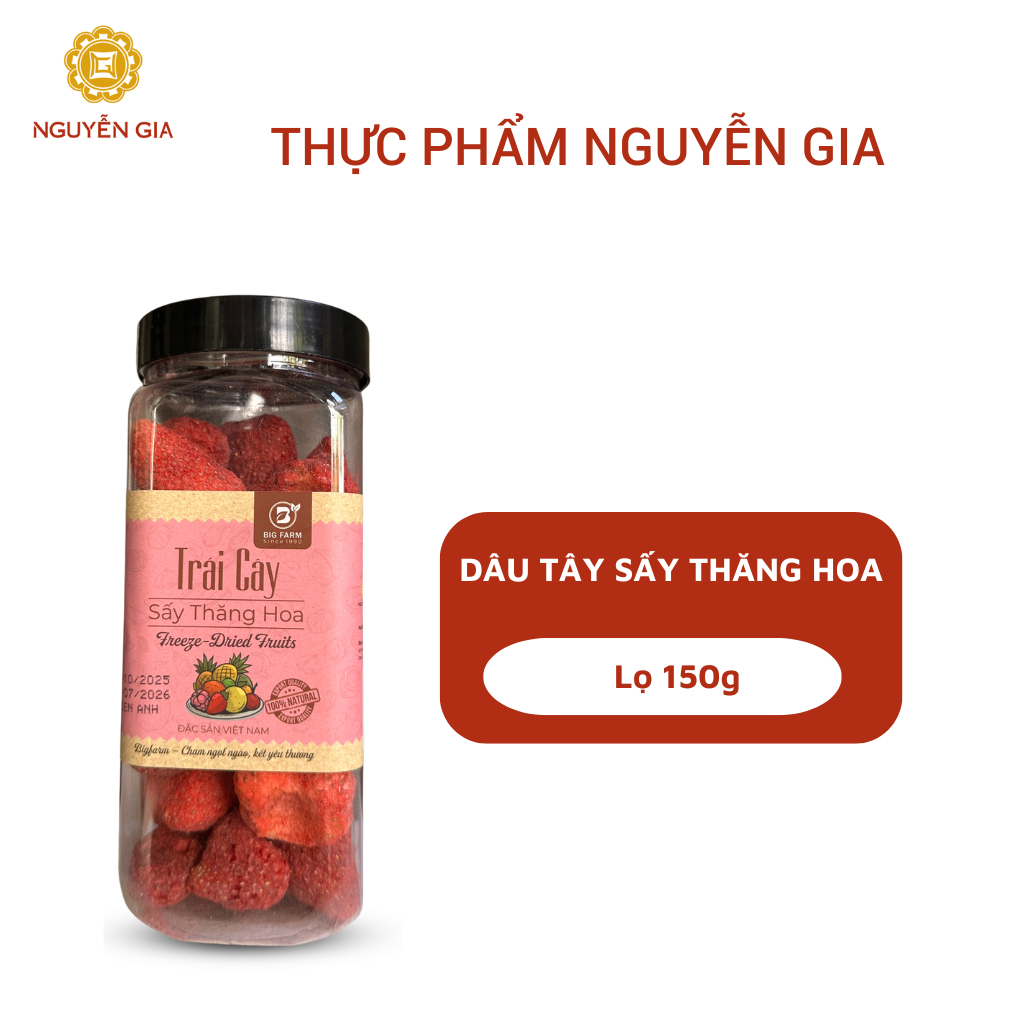 Dâu tây sấy thăng hoa Bigfarm 150g/250g NGDAV0801
