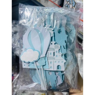 [RẺ VÔ ĐỊCH] -5 Set cắm giấy lâu đài và cối xay gió - Trang trí bánh sinh nhật bánh kem (ảnh thật ở cuối)
