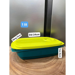 Hộp cơm 1L để được trong lò vi sóng, có vạch chia ngăn tiện lợi khi đựng đồ ăn