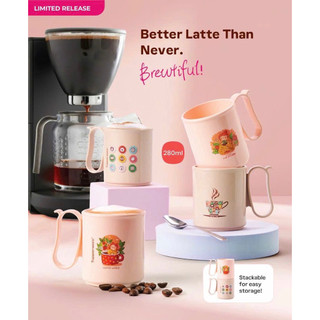 Ly nhựa tupperware 280ml, có quai cầm, ly dày dặn