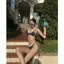 2Soonsumff Bộ bikini 3 mảnh họa tiết chấm bi buộc dây sexy, bộ đồ bơi cao cấp gợi cảm đi biển cho nữ