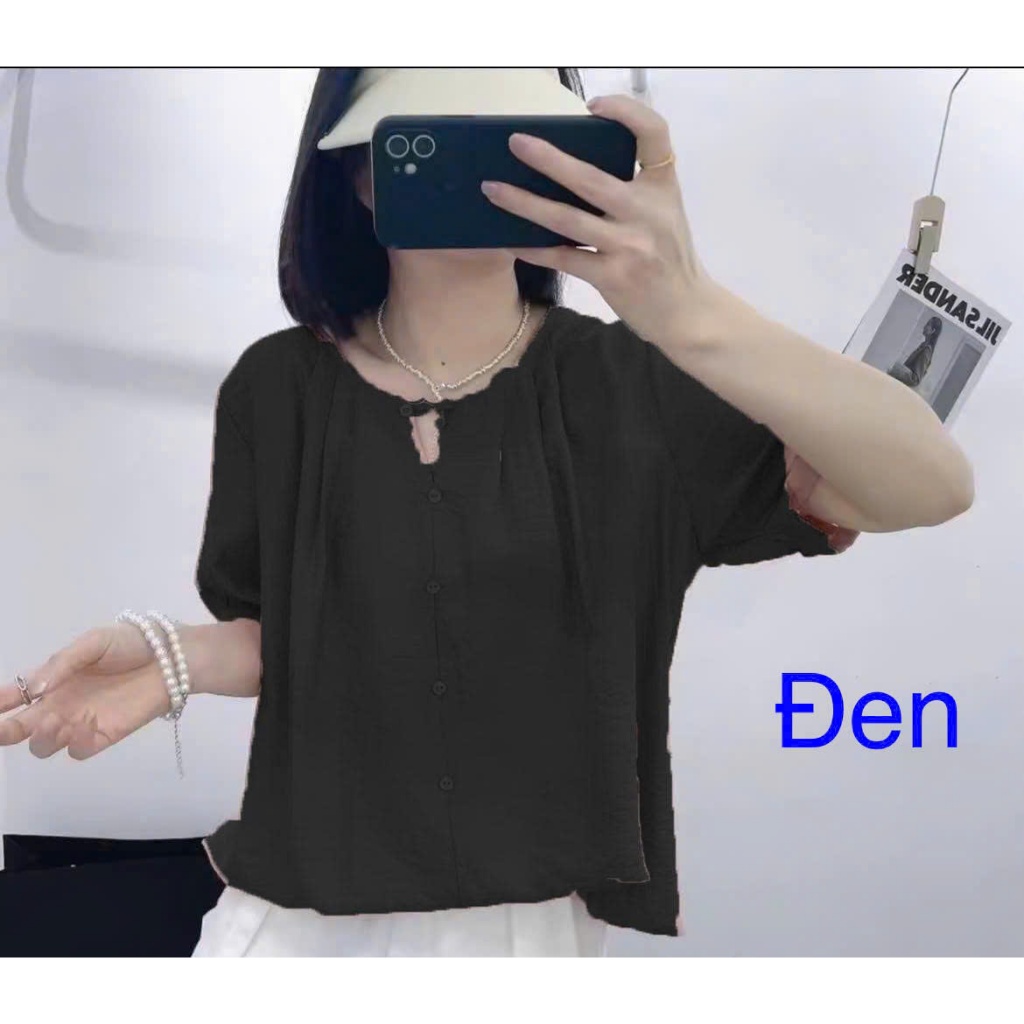 H01- Áo Sơ Mi mặc mùa hè, Phom suông dễ mặc, Chất liệu tơ xước nhật, Giặt tay giặt máy vô tư, Đơn giản tinh tế.