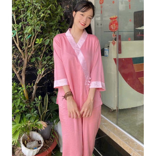 3Nút Nữ LụaPháp Cao Cấp # Jacket, Dress #Đồ Lam Đi Chùa