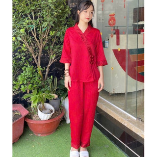 3Nút Nữ LụaPháp Cao Cấp # Jacket, Dress #Đồ Lam Đi Chùa