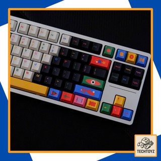Keycaps Motif Tối Giản - 98 Keys - PBT DyeSub - Cherry Profile