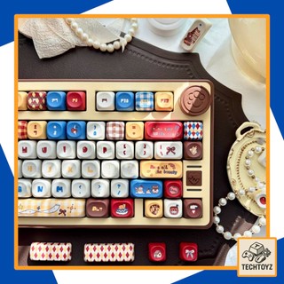 Keycaps Gấu Cute - Keycap Dễ Thương - PBT DyeSub - MOA Profile