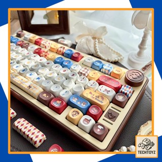 Keycaps Gấu Cute - Keycap Dễ Thương - PBT DyeSub - MOA Profile