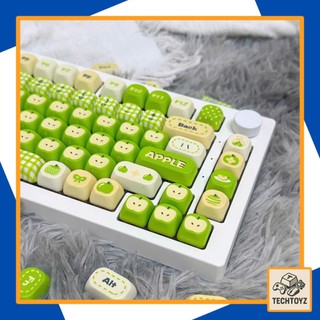 Keycaps Táo Xanh - 95 Keys - PBT DyeSub - MOA Profile
