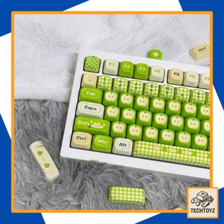 Keycaps Táo Xanh - 95 Keys - PBT DyeSub - MOA Profile