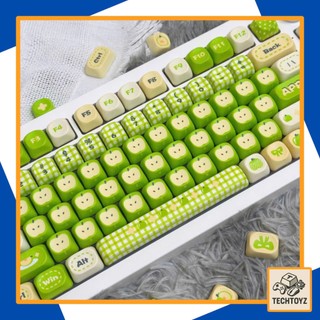Keycaps Táo Xanh - 95 Keys - PBT DyeSub - MOA Profile