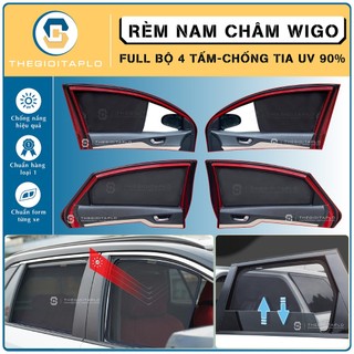 [Toyota Wigo] Rèm che nắng,chống tia UV bộ 4 cánh khung thép có nam châm hít cữa tự động tiện lợi dành cho oto