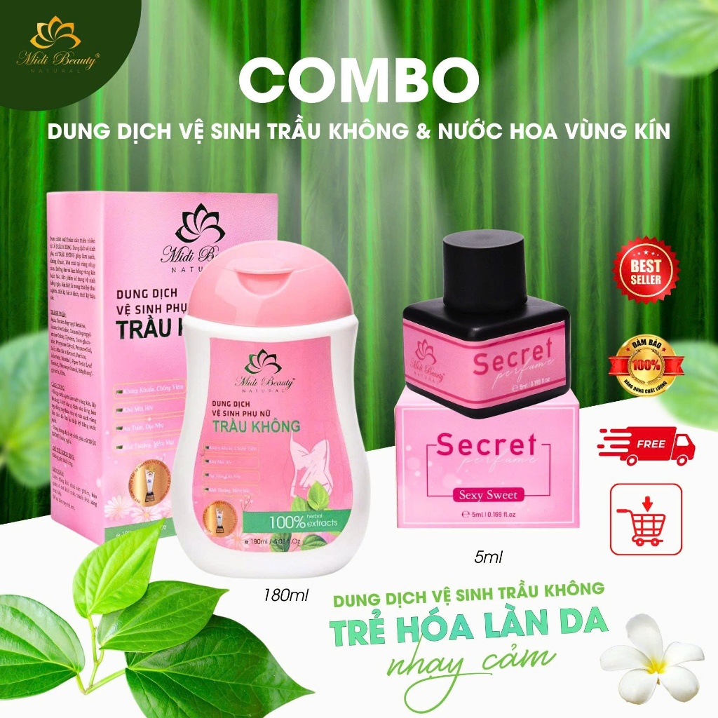 Dung Dịch Vệ Sinh Phụ Nữ Trầu Không - Hình ảnh thực tế
