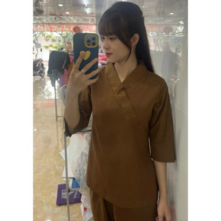 1Nút Trơn Nữ # Quần Áo Đi Chùa