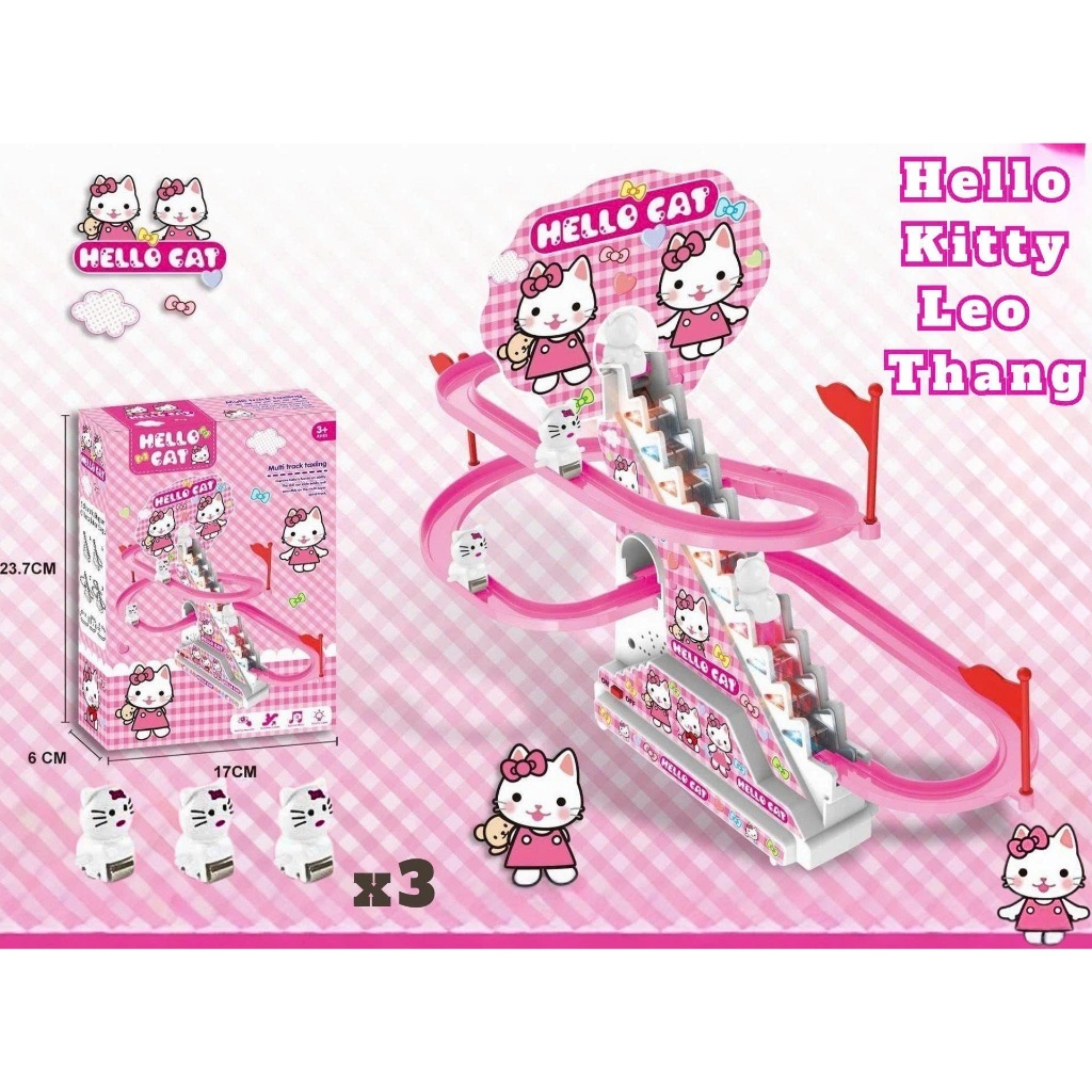 Đồ Chơi Leo Thang Vịt Leo Cầu Thang Vịt 3 Tầng Đôremon Kuromi Hello Kitty Đồ Chơi Cầu Trượt Vịt Vàng-Đồ Chơi PUPU HOUSE