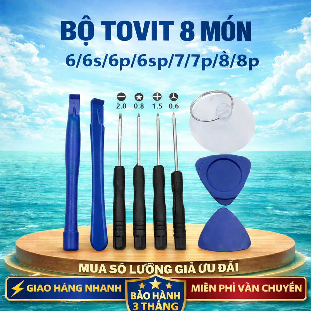 Bộ Tô Vít Mở Điện Thoại Gồm Đầy Đủ 8 Món Đơn Giản Gọn Nhẹ Tiện Ích