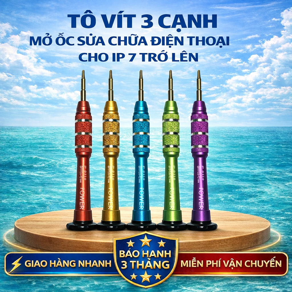 Tô Vít 3 Cạnh Mở Ốc Sửa Chữa Điện Thoại Cho lP 7 Trở Lên nhỏ gọn tiện lợi chắc chắn