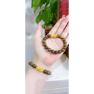 Vòng tay trầm hương cao cấp mix charm tỳ hưu mang lại tài lộc thuận lợi may mắn công việc