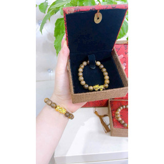 Vòng tay trầm hương cao cấp mix charm tỳ hưu mang lại tài lộc thuận lợi may mắn công việc