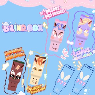 Blind Cup Hí Hứng Ly giữ nhiệt Lucky inox 316 cao cấp , bình giữ nhiệt 700ml có ống hút Fan House