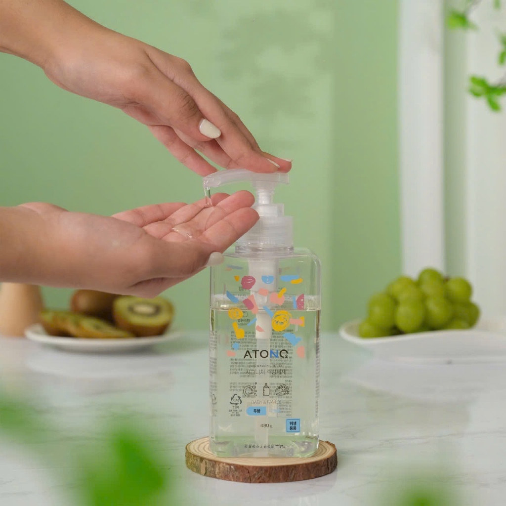 Nước rửa bình, rau củ quả  ATONO2 thuần chay Hàn Quốc, an toàn cho bé từ sơ sinh