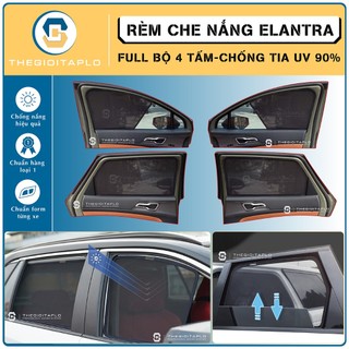 [Hyundai Elantra] Rèm che nắng,chống tia UV bộ 4 cánh khung thép có nam châm hít cữa tự động tiện lợi dành cho oto