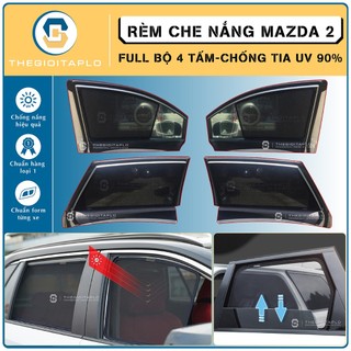 [Mazda 2] Rèm che nắng,chống tia UV bộ 4 cánh khung thép có nam châm hít cữa tự động tiện lợi dành cho oto