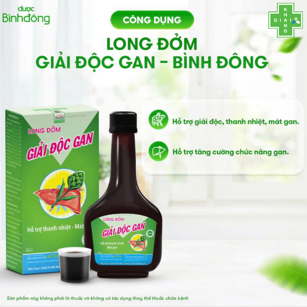 Giúp thanh nhiệt, mát gan, giảm nóng trong cùng Long đởm Giải độc gan Bình Đông (Chai 280ml)