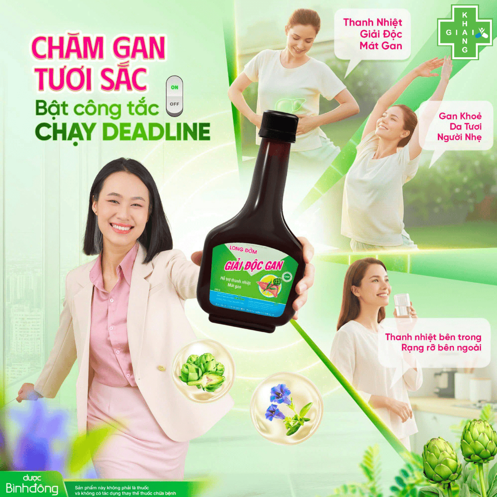 Giúp thanh nhiệt, mát gan, giảm nóng trong cùng Long đởm Giải độc gan Bình Đông (Chai 280ml)