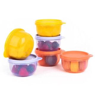 Set 6 hộp trữ khô, trữ mát 230ml tupperware, hộp tròn kín khí, kín mùi