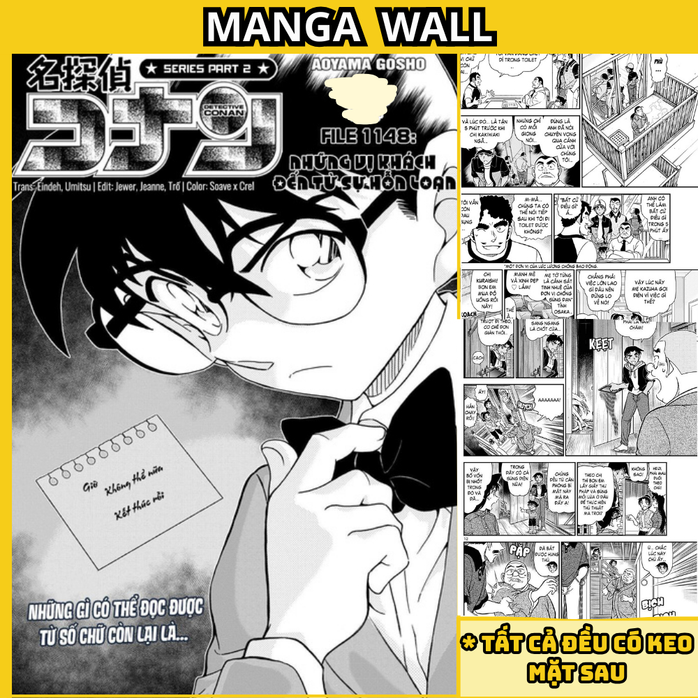 combo 100 giấy dán tường anime CONAN manga wall , tranh dán tường ...