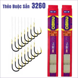 Thẻo lưỡi đôi buộc sẵn 3260 có ngạnh sieu bén câu cá tự nhiên lưỡi từ số 1 đến số 10