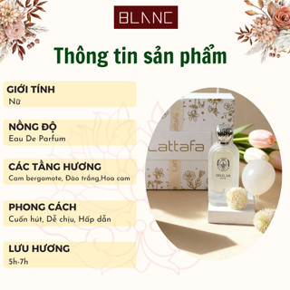 Nước Hoa Nữ Chiết Delilah Blanc BLANC PERFUME, Dầu Thơm Hương Hoa Cỏ Trái Cây Cuốn Hút, Dễ Chịu, Hấp Dẫn