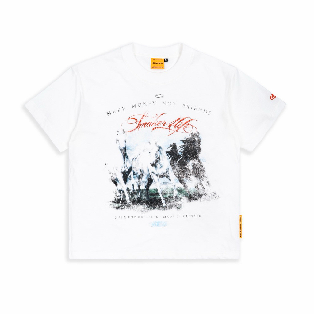 [SMAKER] Áo thun cotton nam nữ Unisex form oversize, local brand chính hãng -$4L HORSES TEE | BigBuy360 - bigbuy360.vn