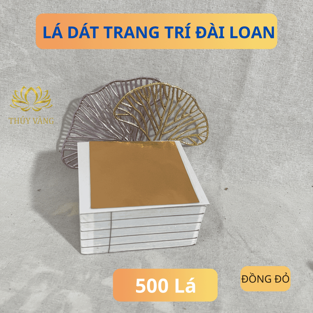 Lá dát trang trí nhiều màu- set 500 lá/100 lá- dễ làm, trang trí nội thất, đồ thờ, thủ công