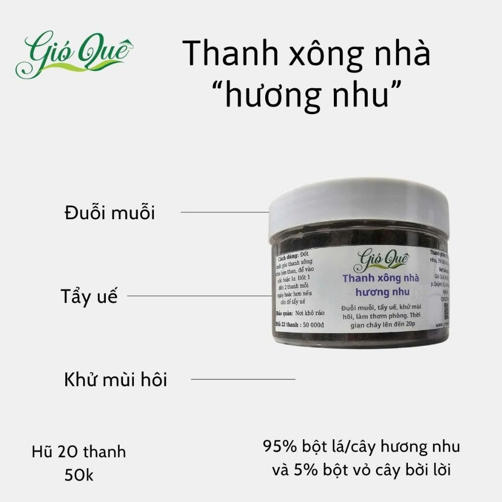 thanh xông nhà hương nhu